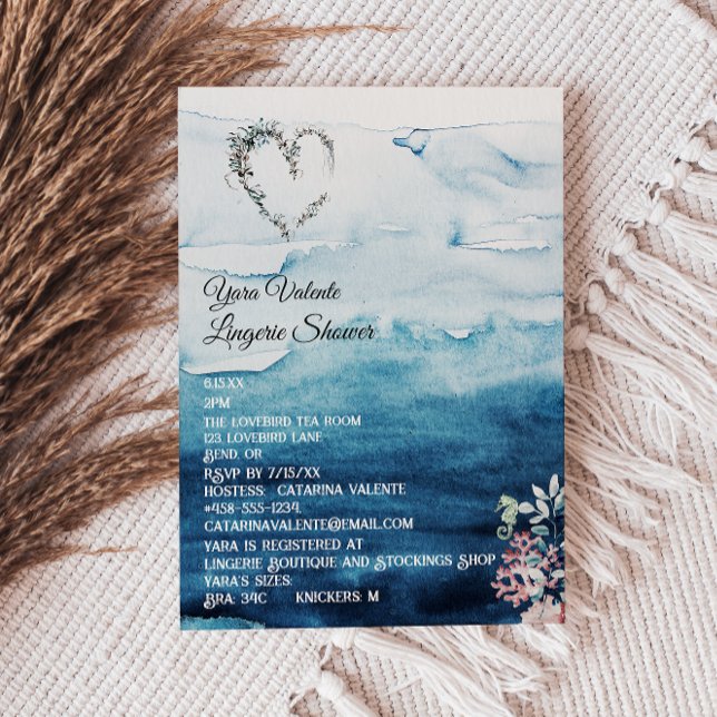Inbjudan till noshusaren för Rustic Ocean Lingerie (Skapare uppladdad)