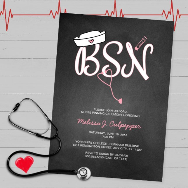 Inbjudan till Nurse studenten, bsn pinning ceremon (Skapare uppladdad)