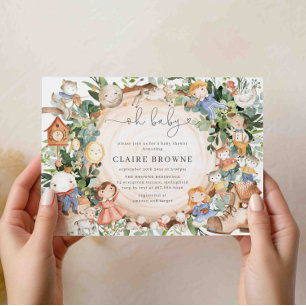 Inbjudan till Nursery Rhymes Baby Shower