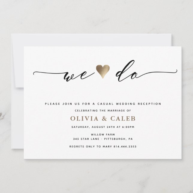 Inbjudan till Ny gifta-bröllopsmottagning (Framsida)