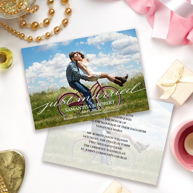 Inbjudan till Ny gifta Photo Bröllop-meddelande (Skapare uppladdad)