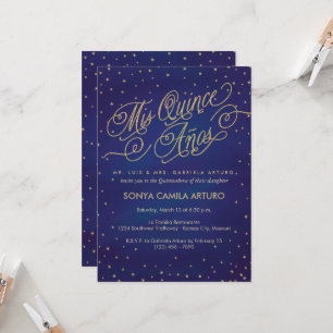 Inbjudan till nyanserad Stars Quinceañera