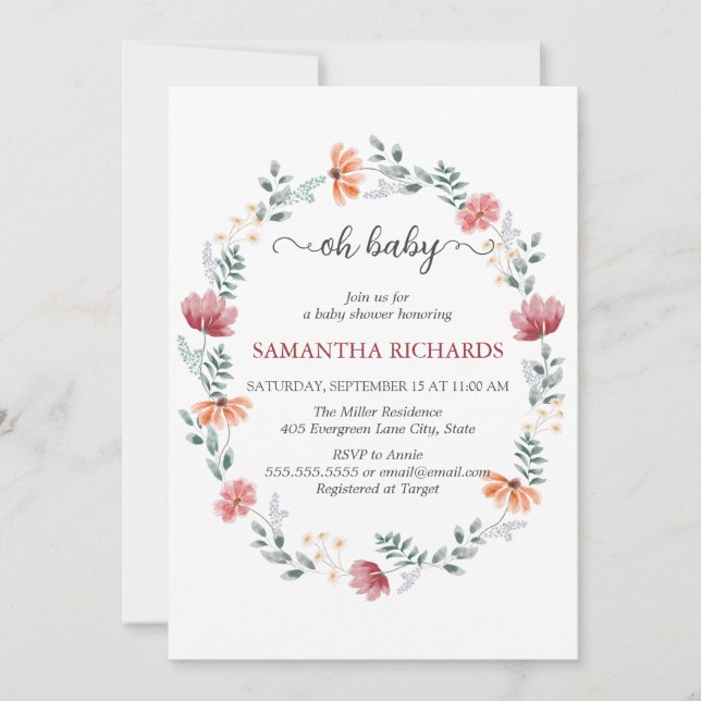 Inbjudan till nyare elegant-babydusch-babydusch (Framsida)