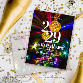 Inbjudan till Nyårsafton för Luxury Guld Glitter