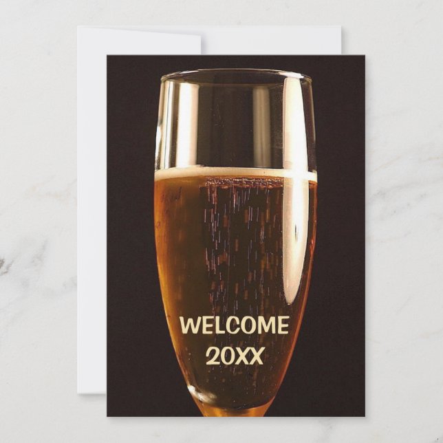 Inbjudan till nyårsafton-öl-part (Framsida)