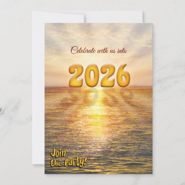 Inbjudan till nyårsafton-part (Framsida)