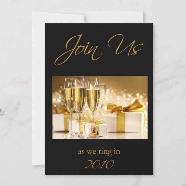 Inbjudan till Nyårsafton-part (Framsida)