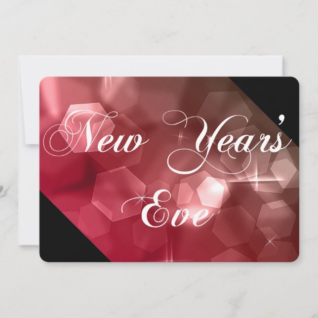 Inbjudan till nyårsafton-partiet Mix Färg Bokeh 3 (Framsida)