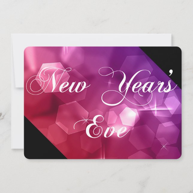 Inbjudan till nyårsafton-partiet Mix Färg Bokeh 4 (Framsida)