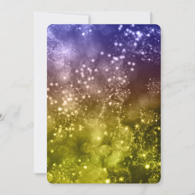 Inbjudan till nyårsafton-partiet Mix Färg Bokeh 9 (Framsida)