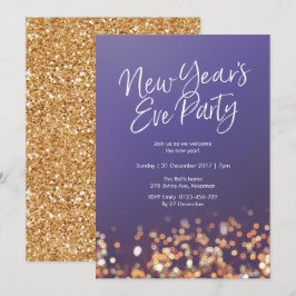 Inbjudan till Nyårsafton party Glitter
