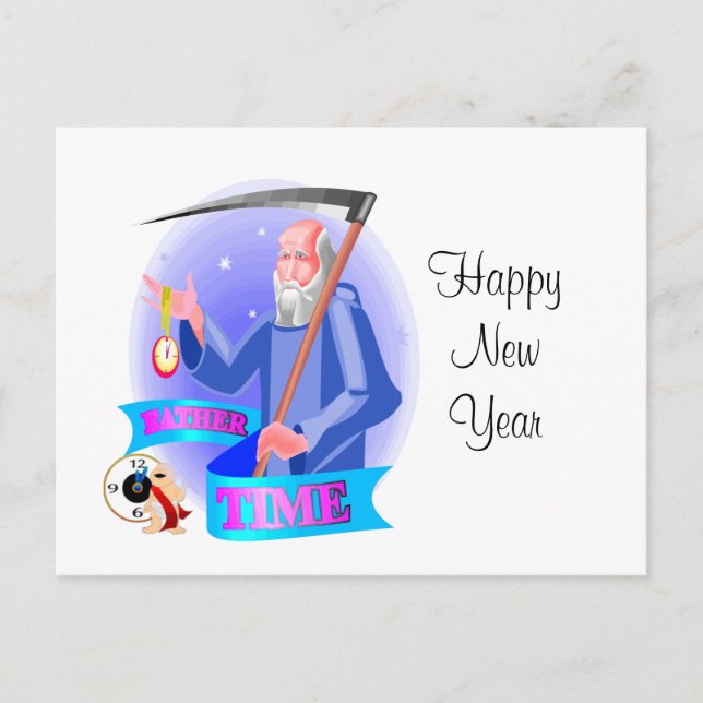 Inbjudan till nyårsafton vykort (Framsida)