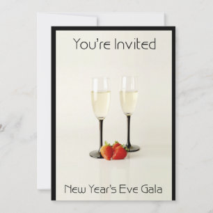 Inbjudan till Nyårsaftonen Champagne Glass