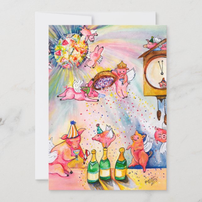 Inbjudan till nyårsflygningar i Grisar (Framsida)