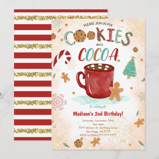 Inbjudan till nybörjarfödelsedag (Fram/baksida)