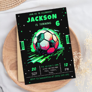 Inbjudan till nyfödelsedag för fotboll