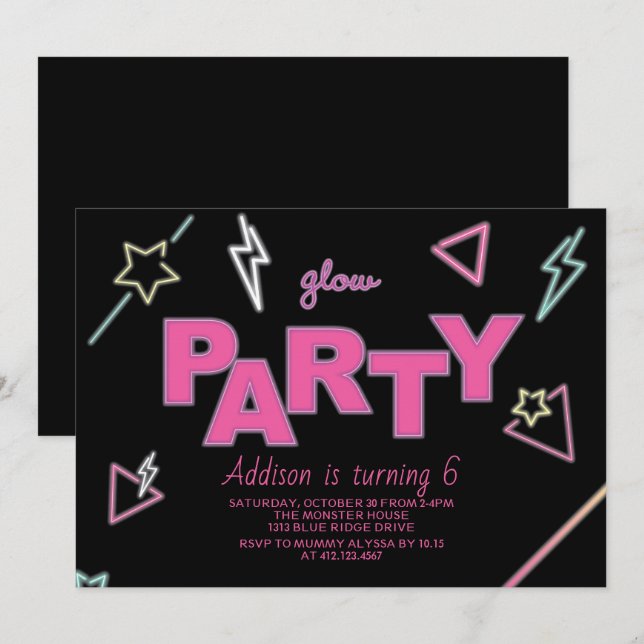 Inbjudan till nymånsdagsvallen Party (Fram/baksida)