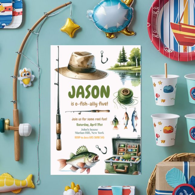 Inbjudan till O-Fish-Ally Barns födelsedag-partiet (Skapare uppladdad)