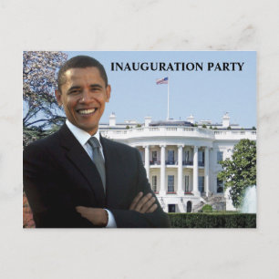 Inbjudan till Obama-installationspartiet Vykort