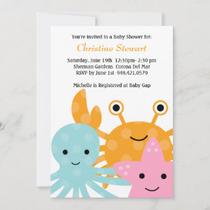 Inbjudan till Ocean Baby Shower