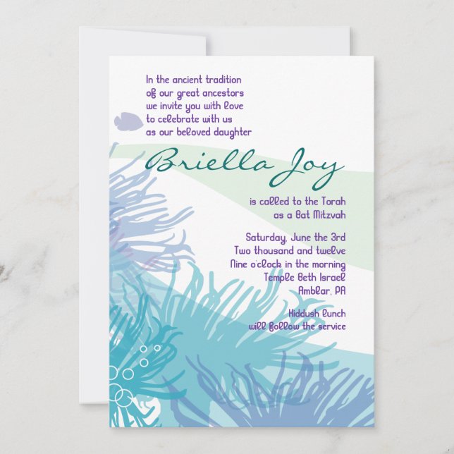 Inbjudan till Ocean Sea Life Fladdermus Pub Mitzva (Framsida)