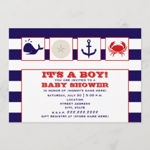 Inbjudan till Ocean Thated Baby Shower