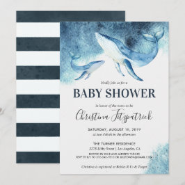 Inbjudan till Ocean Whale Baby Shower