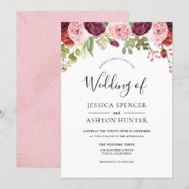 Inbjudan till och burgomaskärta Pastellbröllop