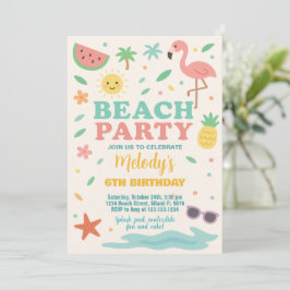 Inbjudan till och dekoration av tropisk hönsdag fö
