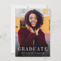 inbjudan till och meddelande om studenten på ett e