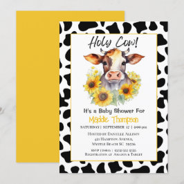Inbjudan till odlad babyåsna i Cute Cow-blommor