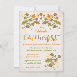 Inbjudan till Oktoberfest av folkart Embroidery