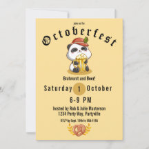Inbjudan till Oktoberfest av spagabörsavtal (Cute 