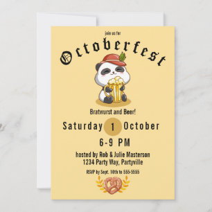 Inbjudan till Oktoberfest av spagabörsavtal (Cute 