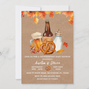 Inbjudan till oktoberfest Beer & Flaskor Baby Show