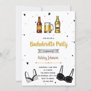 Inbjudan till öl och bras bachelorette