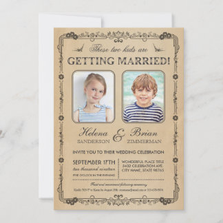 Inbjudan till Old school Photos Wedding