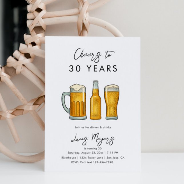Inbjudan till öldag | Drinks Birthday Inbjudan (Skapare uppladdad)