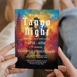 Inbjudan till oljeledningsfärg Tango party och Tan