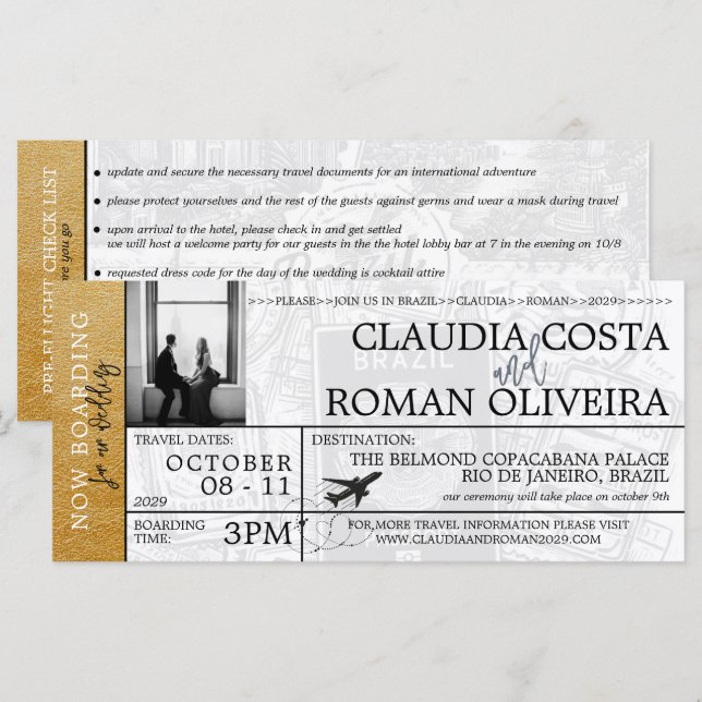 Inbjudan till ombordstigningstillstånd för Guld Br (Fram/baksida)