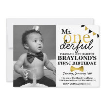 Inbjudan till Onederful Black och Guld med Photo