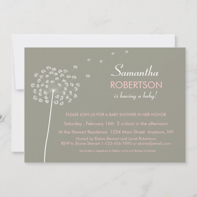 Inbjudan till önskemål för babyskor (Framsida)