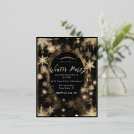 Inbjudan till opulent Black & Gold Foil-Helgdag