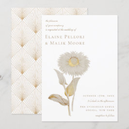 Inbjudan till opulent Gilded Blommigt Wedding