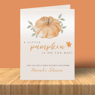 Inbjudan till Orange av små Pumpkin Fall Baby Show