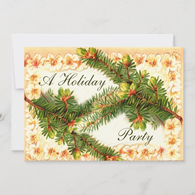 Inbjudan till orange Blommars-part (Framsida)