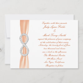 Inbjudan till orange Diamond Ofinity Wedding