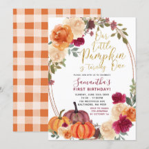 Inbjudan till Orange för att pumpkin Birthday ska 