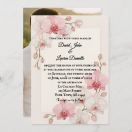 Inbjudan till orange fotobröllop