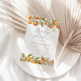 Inbjudan till orange Mamma Main Squeeze Baby Showe